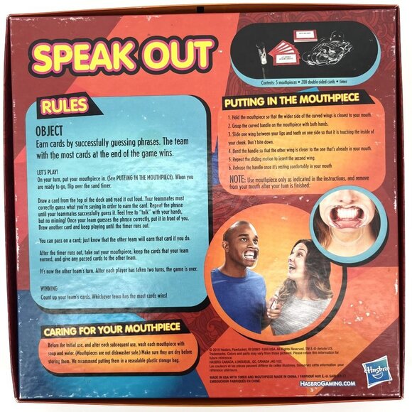 Speak Out Board Game The Ridiculous Mouthpiece Game Hasbro - Great‎ For Parts - Picture 2 of 3